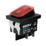 LARGE ROCKER SWITCH 4P WITH LAMP ON-OFF 10Α/250V IP65 RED HY12-15 KED