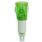Ενδεικτική Λυχνία Πρεσσαριστή Φ10 με Καλώδιο 17cm + Neon Πράσινη 220V AC