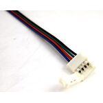 Connector 4 pins with Clip 10mm & cable 15cm RGB