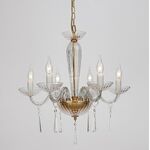 Lighting Fixture  Polished gold + Clear + Gold  6 x E14 13800-365