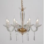Lighting Fixture  Polished gold + Clear + Gold  8 x E14 13800-367