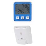 Thermometer - Digital Hygrometer with Clock Blue