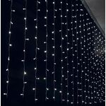 Christmas Led Curtain Lights Cool White 480L 3m x 3m Steady mode 934-039