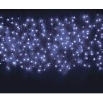 Christmas Led Curtain Lights Cool White 240L 2m x 1m Steady Mode, Rubber Cable 934-044