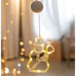 Decorative Snowman 10 Led Warm White with Suction Cup 3xAAA 936-105
