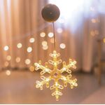Decorative Snowflake 10 Led Warm White with Suction Cup 3xAAA 936-106