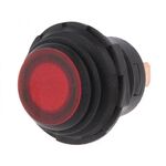 Push On Switch SPST 10A 14VDC OFF-ON IP65 Red
