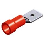 SLIDE CABLE LUG INSULATED MALE RED 4.8 M1-4.8V/5 CHS 100pcs