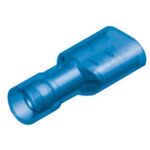 Coated Slide Cable Lug Nylon Female Blue F2-6.4AF/8 JEE 100pcs