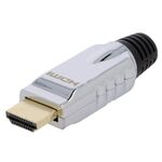 Connector HDMI Plug Male Gold-Plated Straight for Cable