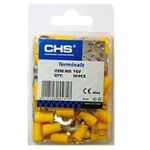 Single-Hole Cable Lug Insulated Yellow 6.5 RV5.5-6 50 PIECES/BLΙSΤΕR CHS