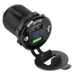Car Voltmeter 12-24V DC + 2xUSB Car Charger with Quick Charge PY