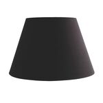 Fabric Lampshade with Metallic Base Suitable for E27 Bulb Black CONE2520B