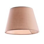 Fabric Lampshade with Metallic Base Suitable for E27 Bulb Mocha CONE2520M