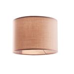 Fabric Lampshade with Metallic Base Suitable for E27 Bulb Mocha CRL25M