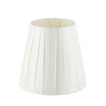 Fabric Lampshade with Metallic Base Suitable for E14 Led Bulb White - Ribbon DL003SHE14