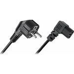 EURODIN EU Schuko Angle Plug Power Cord to IEC C13 Plug Lead Cable  2m