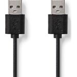 USB 2.0 A Male Cable to A Male 2m Black