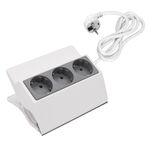3 Outlet Multi Power Socket with Clip 3X1 1,5m