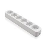 Safety Power Strip 6 Outlet Without Cable White