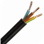 Round Flexible Cable 3x1.50mm Black H03VV-F