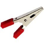 Mini Aligator Clip 3A 48mm With Red Plastic Handle Nickel AT-0005 KRODE