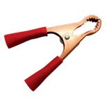 Small Battery Clip With Tooth Red 50A 80mm AT-0019 Copper Plated Steel KRODE