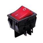Rocker Switch Large 4P With Lamp ON-OFF 16A / 250V Red PS8C-5 BEJ