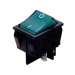 Rocker Switch Large 4P with Lamp ON-OFF 16A / 250V Green PS8C-5 BEJ