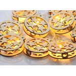 10 Led wooden ball stars with batteries AA