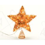 20 Led christimas gold convex star with battery AA