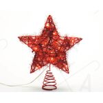20 Led christimas red convex star with battery AA