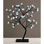 Διακοσμητικό Δεντράκι με Λουλούδια Σιλικόνης 36 LED με Αντάπτορα Μπλε 937-054