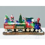 Decorative Pollar Train 18 Led With batteries AA &  transformer RGBY 936-209