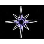 Μεταλλικό Χριστουγεννιάτικο Αστέρι 600 Led Neon Flex Ψυχρό Λευκό - Μπλε 939-007