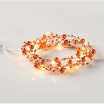 Brown Copper Wire String Led Pearl Light 2m 20LED 2xAA Battery Operated Wire Decorative Fairy Lights Warm White