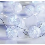 Silver Copper Wire String Led Ball Light 2m 20LED 2xAA Battery Operated Wire Decorative Fairy Lights Cold White