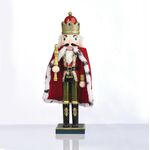 Wooden Nutcracker King With Scepter 350mm 939-028