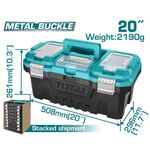 Plastic Tool Box 20" With Metal Fasteners Total TPBX0202