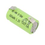 NiMH Battery 2/3 AA 1.2V 600mAh 13.9x28.5mm with soldering lugs