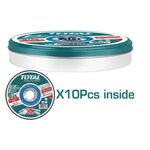 Σετ 10Τεμ Δίσκοι 125 Χ 1.2mm Κοπής Inox - Μετάλλου Total TAC2211255