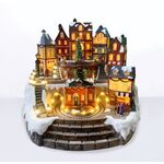 Decorative Snow Village with 46 LEDs Warm White with Batteries + Music