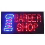 Ταμπέλα - Πινακίδα Led Barber Shop Μονής Πλευράς 48x25cm