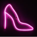 Ταμπέλα - Πινακίδα Led Neon Women Shoes Μονής Πλευράς Usb - Μπαταρία