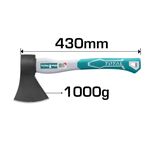 Chopping Axe 1000gr Plastic Handle 430mm Total THT7810006