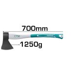 Chopping Axe 1250gr Plastic Handle 700mm Total THT7812506