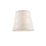 Fabric Lampshade with Metallic Base Suitable for E14 Led Bulb White - beige color