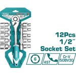 Ratchet & Socket Wrench Set 1/2'' Total THT141121