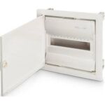 Distribution Box 1 Row 12+2 Module Recessed with Door + Metallic Front