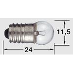 Light Bulb E10 24V 125mA 3W D:11mm x 24mm
